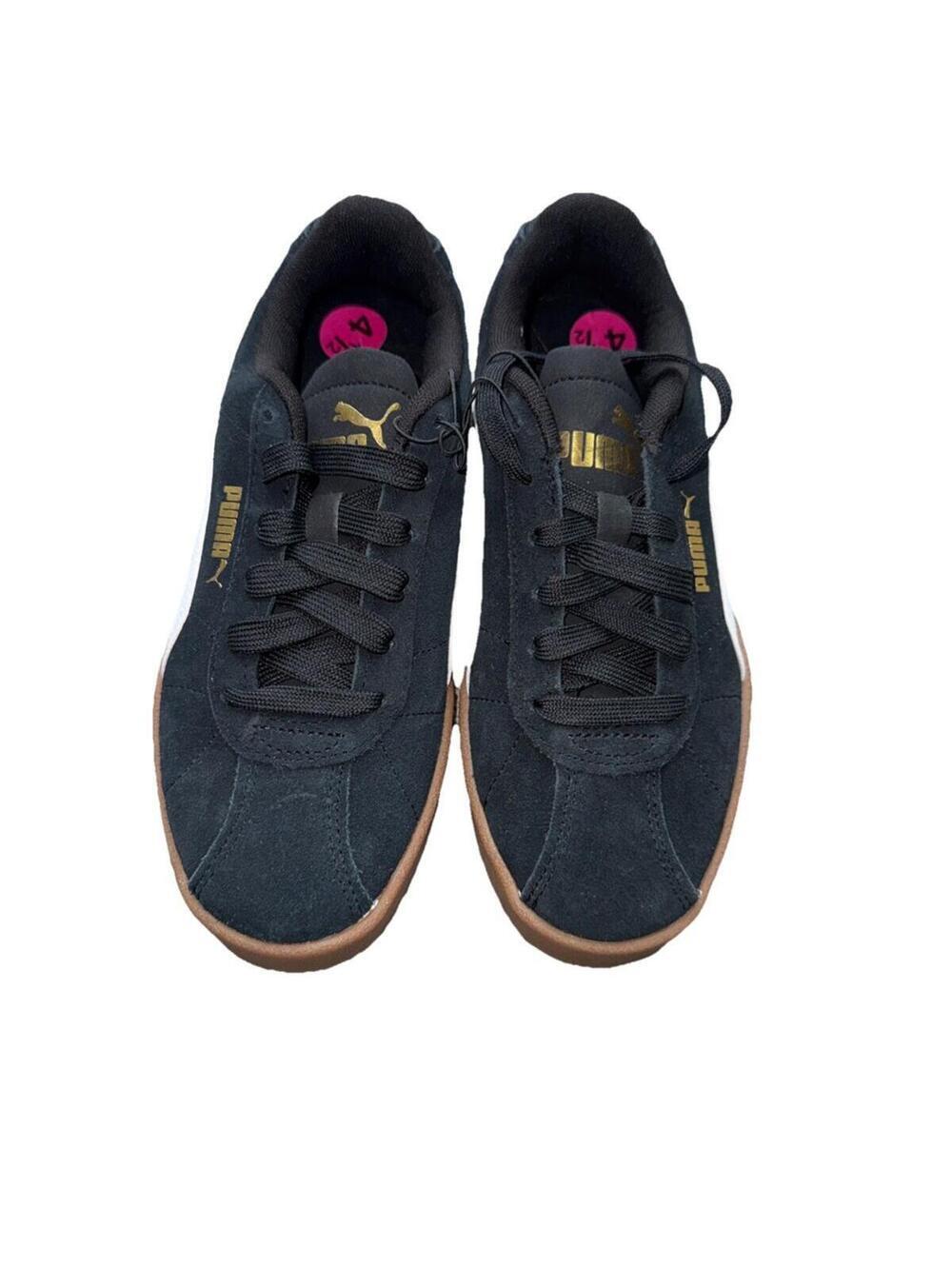 NEW PUMA Club II Era Black White Gum Lace Up Low Top 4.5 - Picture 2 of 5